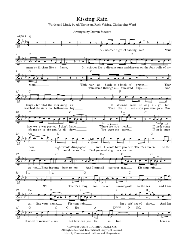 Kissing Rain (arr. Darren Stewart)