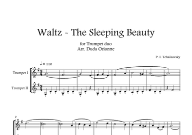 Waltz - The Sleeping Beauty (TRUMPET DUO ) TCHAIKOVSKY - beginner - Disney (arr. Duda Oriontte)