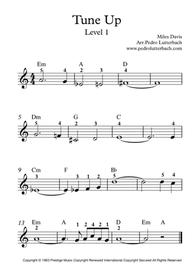 Tune Up (arr. Pedro Lutterbach)