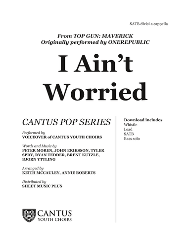 I Ain't Worried (arr. Cantus Youth Choirs Publishing)