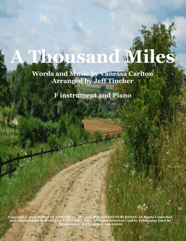 A Thousand Miles (arr. Jeff Tincher)