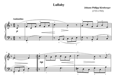 Kirnberger Lullaby in F Major (arr. Ben Choupak)