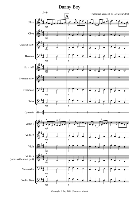 Danny Boy for School Orchestra (arr. David Burndrett)