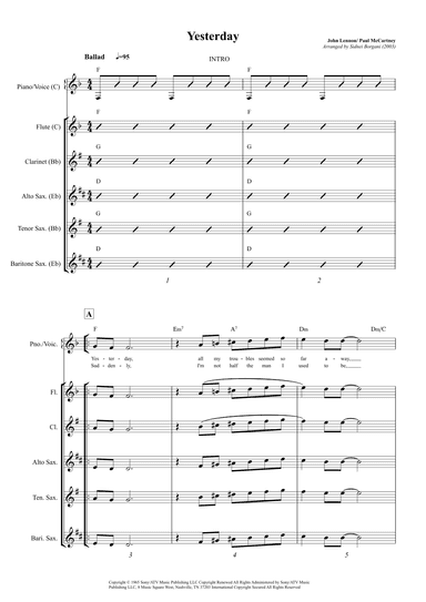 Yesterday (arr. Sidnei Borgani)