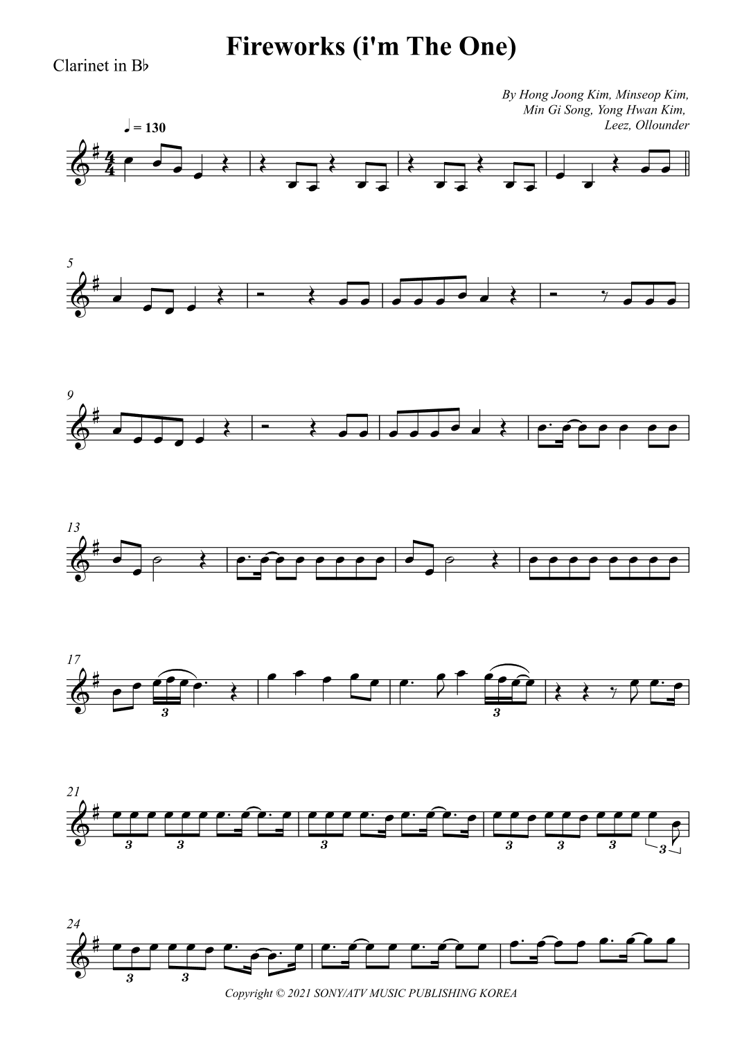 Fireworks (i'm The One) (arr. Wesley S. SIlva)