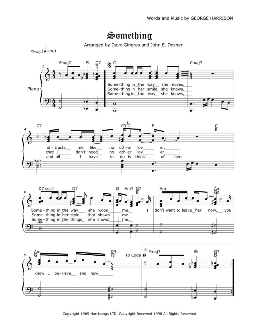 Something (arr. Dave Gingras and John E. Dosher)