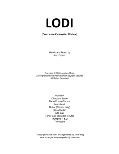 Lodi (arr. Jim Farley)