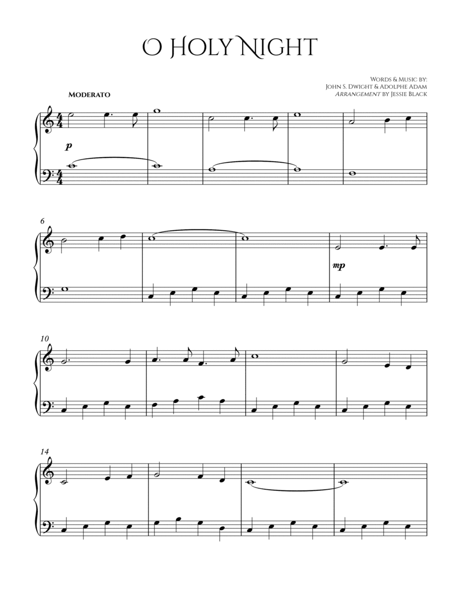 O Holy Night (arr. Jessie Black)