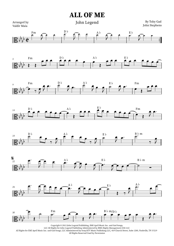 All Of Me (arr. Valdir Maia)