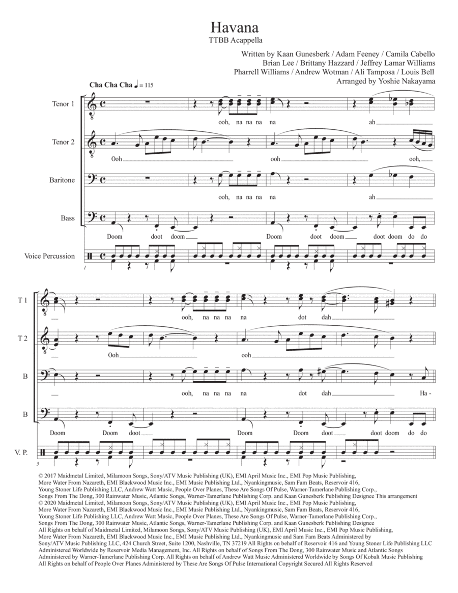 Havana (arr. Yoshie Nakayama)