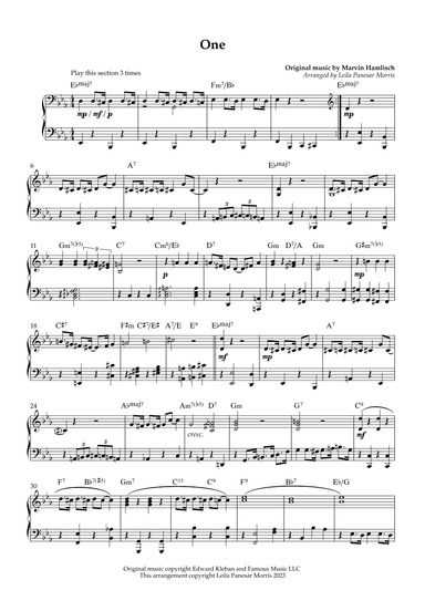 One (arr. Inky Celeste)