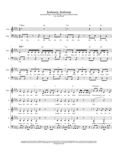 Jealousy, Jealousy (arr. Ana Morel)