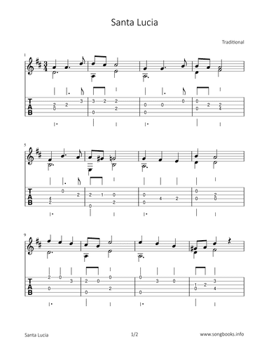 Santa Lucia (arr. Bettina Schipp)