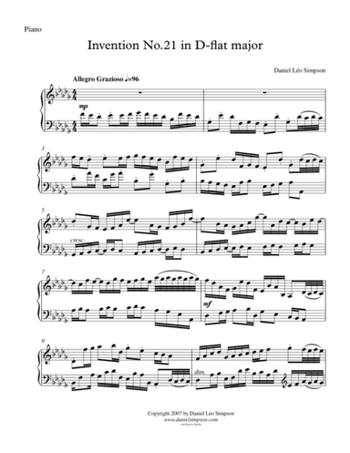 Invention No.21 in D-flat major