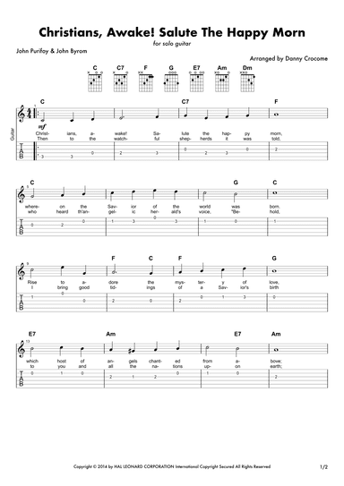 Christians, Awake! Salute The Happy Morn (arr. Danny Crocome)