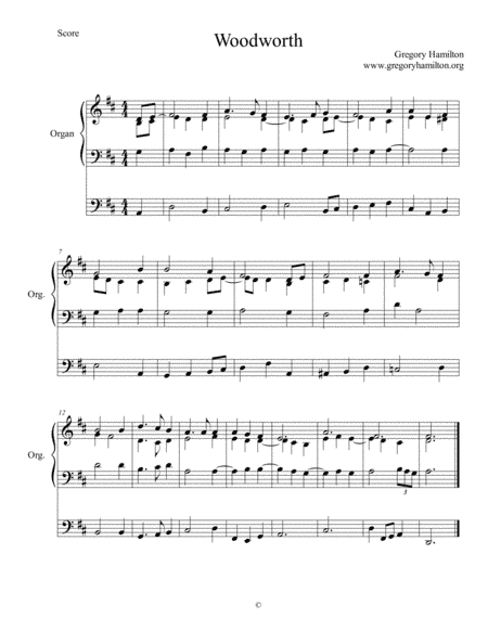 Woodworth -  Just as I Am - Alternative Harmonization