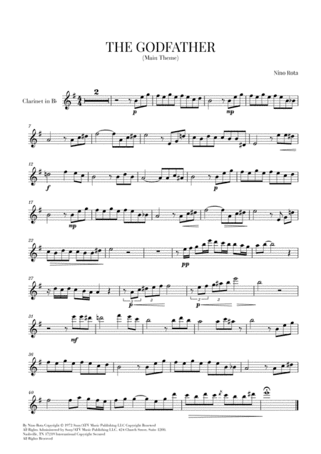 The Godfather (main Theme) (arr. Cadenza Editions)