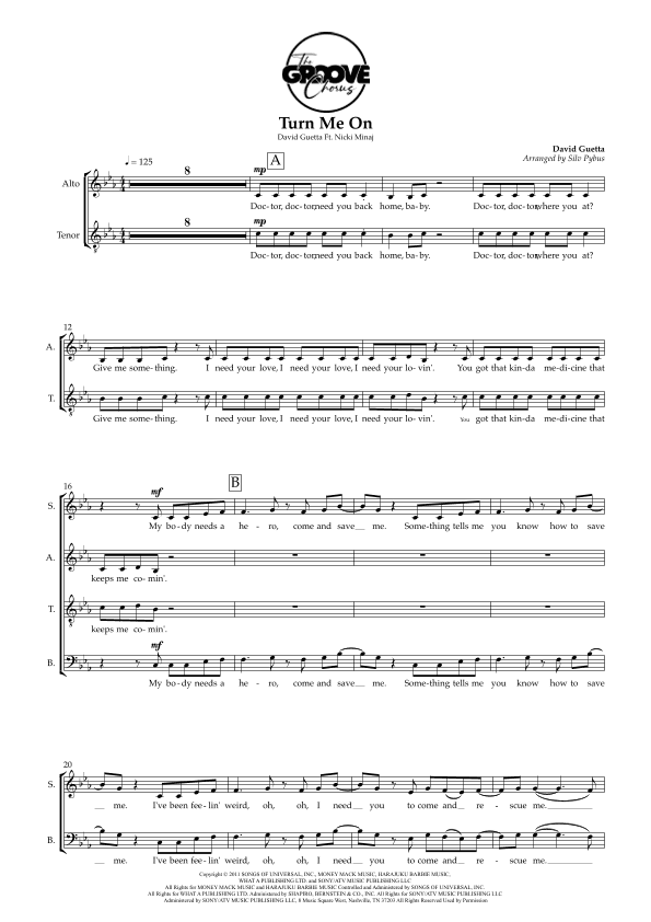 Turn Me On (arr. Silv Pybus)