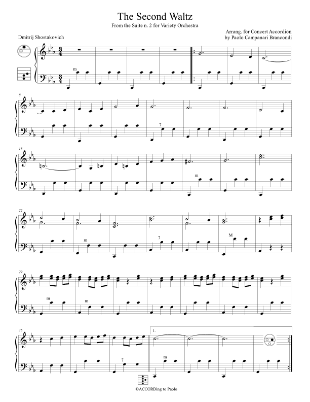 Second Waltz Cinderella Theme (arr. Paolo Campanari Brancondi)