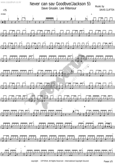 Never Can Say Goodbye (arr. COPYDRUM)