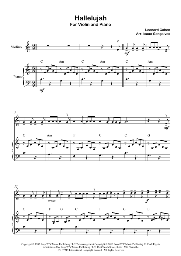 Hallelujah (arr. Isaac Gonçalves)