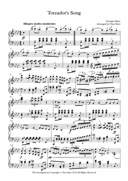 Toreador's Song (from Carmen) (arr. Tom Hart)
