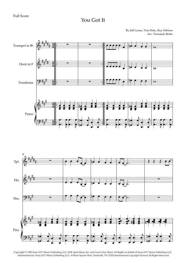 You Got It (arr. Fernando Britto)