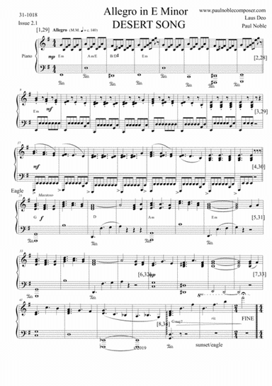 Desert Song - Allegro in E Minor