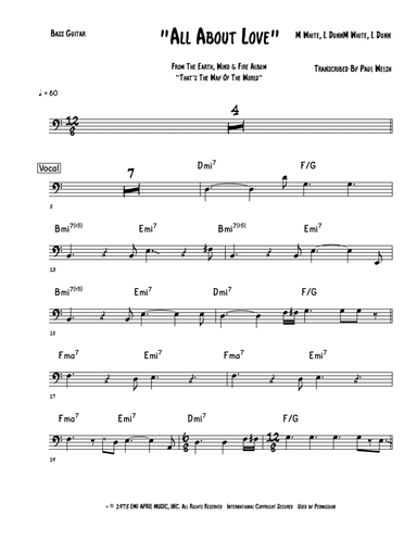 All About Love (arr. Accubass)