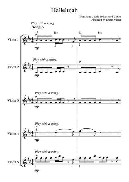 Hallelujah (arr. Bridie Walker)