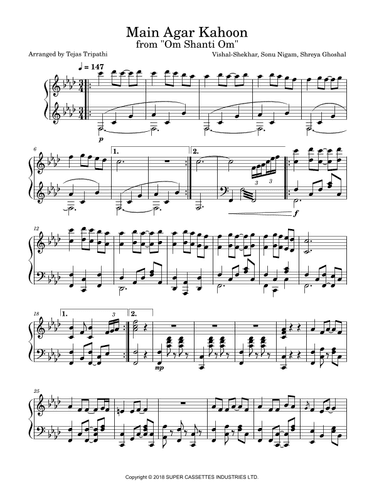 Main Agar Kahoon (arr. Tejas Tripathi)