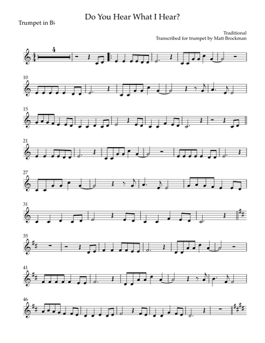 Do You Hear What I Hear (arr. Matt Brockman)