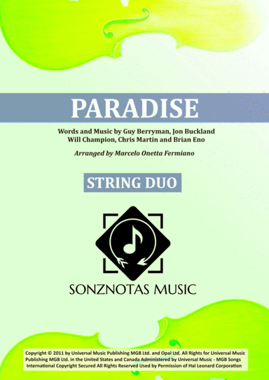 Paradise (arr. Marcelo Onetta Fermiano)