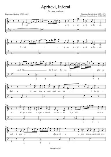 Apritevi Inferni (arr. Early Music Scores)