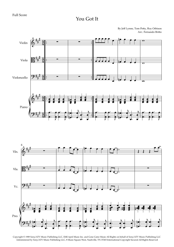 You Got It (arr. Fernando Britto)