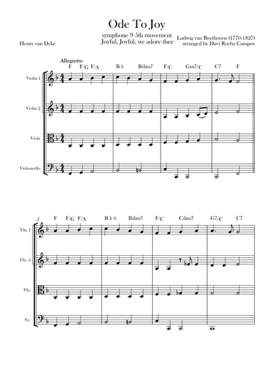 Ode To joy (Symphony 9 5th movement) (arr. Davi Rocha Campos)