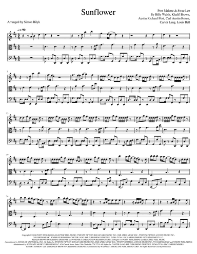 Sunflower (arr. Simon Bilyk)