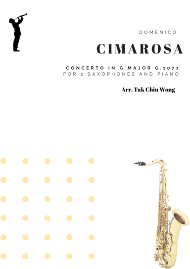Concerto in G major G.1077 arranged for 2 saxophones and piano (arr. Tak Chiu Wong)