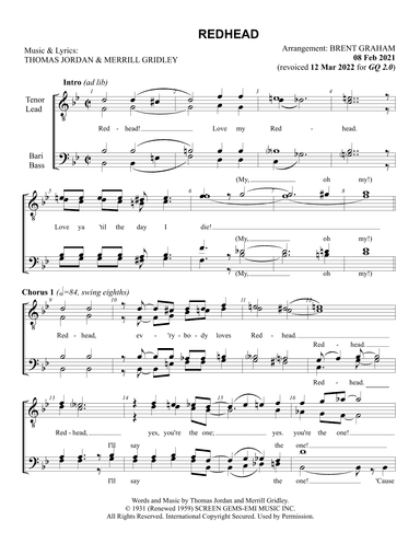 Red Head (arr. Brent Graham)