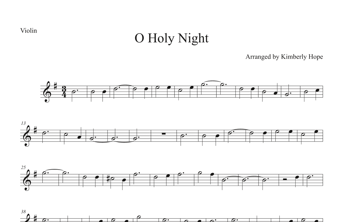 O Holy Night (arr. Kimberly Hope)