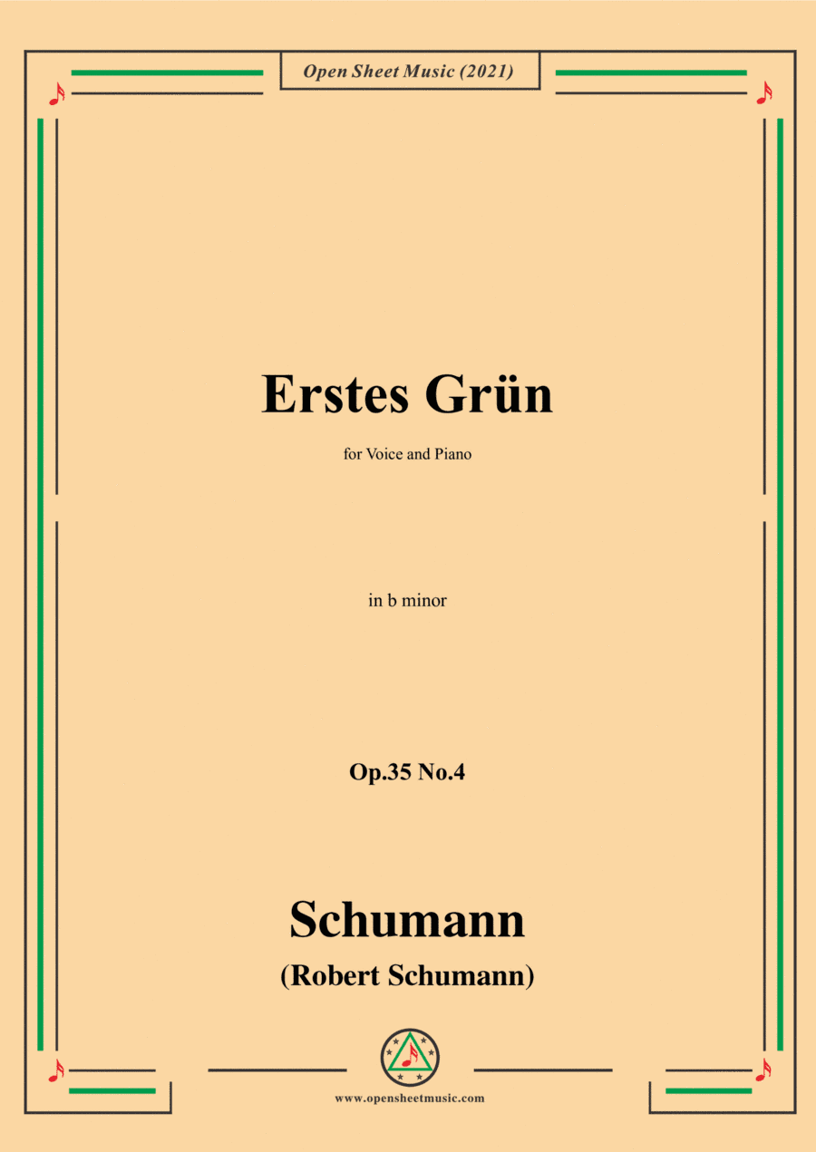Schumann-Erstes Grun,Op.35 No.4 in b minor (arr. Open Cloud)