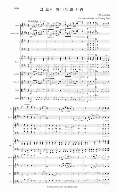 그 크신 하나님의 사랑(Chamber Orchestra Arr.) (arr. Jae H Park)