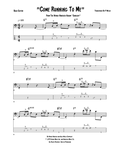 Come Running To Me (arr. P Welsh)