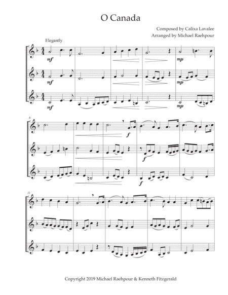 O Canada - Trumpet Trio (arr. Michael Raehpour)