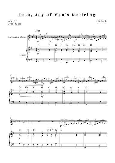 Jesu, Joy of Man's Desiring (arr. Jean Szulc)