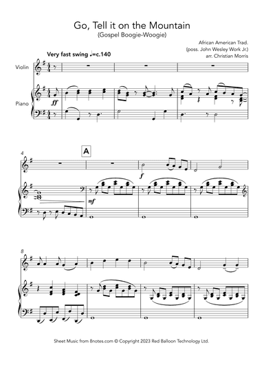 Go Tell it on the Mountain (Gospel Boogie-Woogie) (arr. Christian Morris)