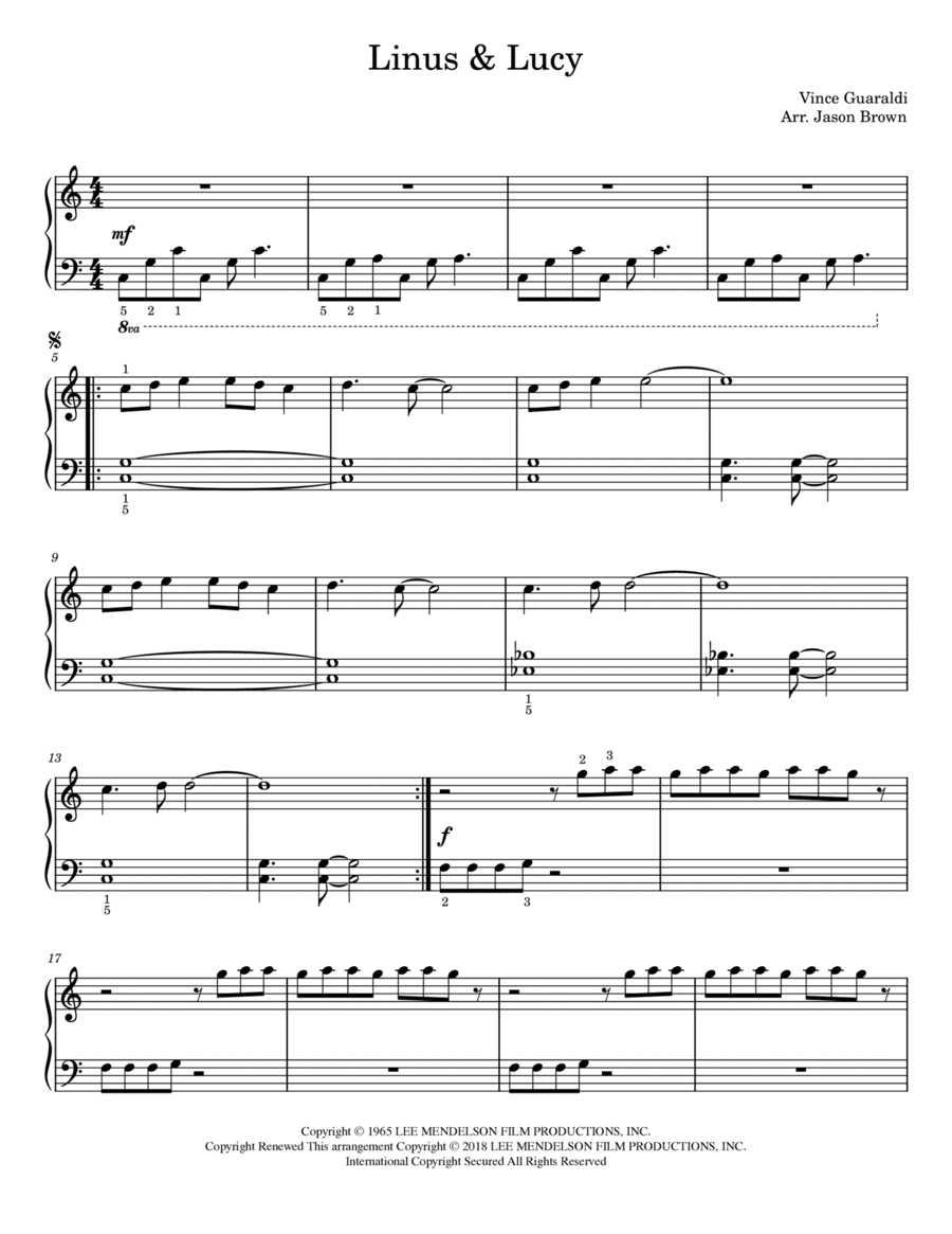 Linus And Lucy (arr. Jason Brown)