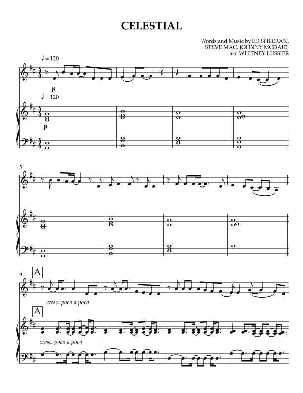 Celestial (arr. Whitney Lussier)