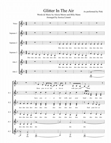 Glitter In The Air (arr. Jessica Linnett)