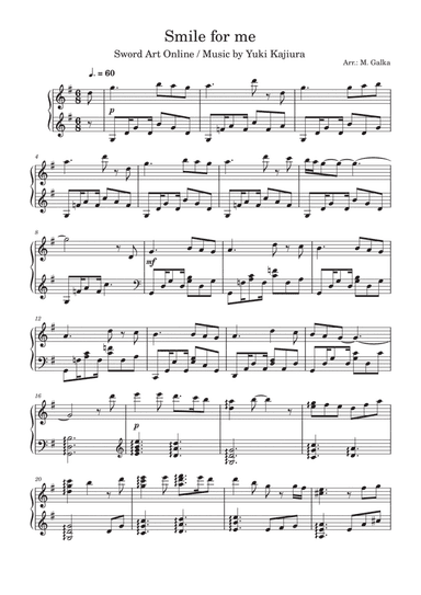 Smile For Me (arr. Magdalena Galka)